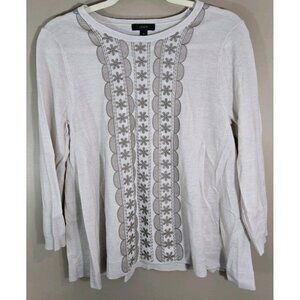 NWOT J. Crew 100% Merino Wool Long Sleeve Pullover Blouse Size M